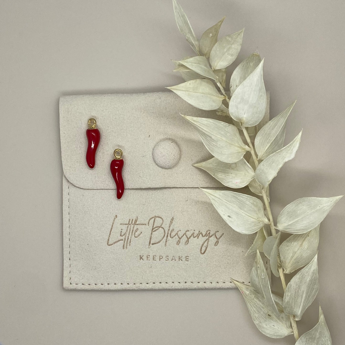 CORNICELLO RED / GOLD CHARM