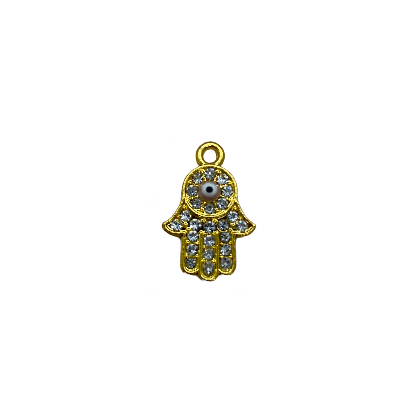 DIAMANTÉ HAMSA CHARM GOLD