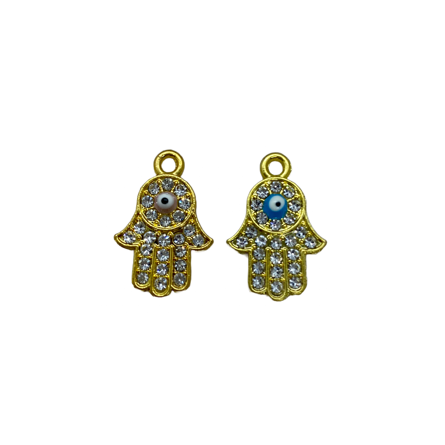 DIAMANTÉ HAMSA CHARM GOLD