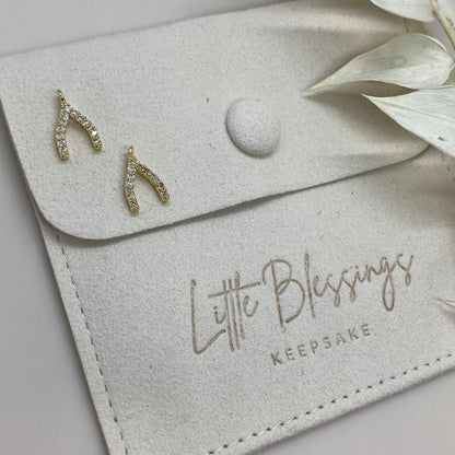 DIAMANTÉ WISHBONE CHARM
