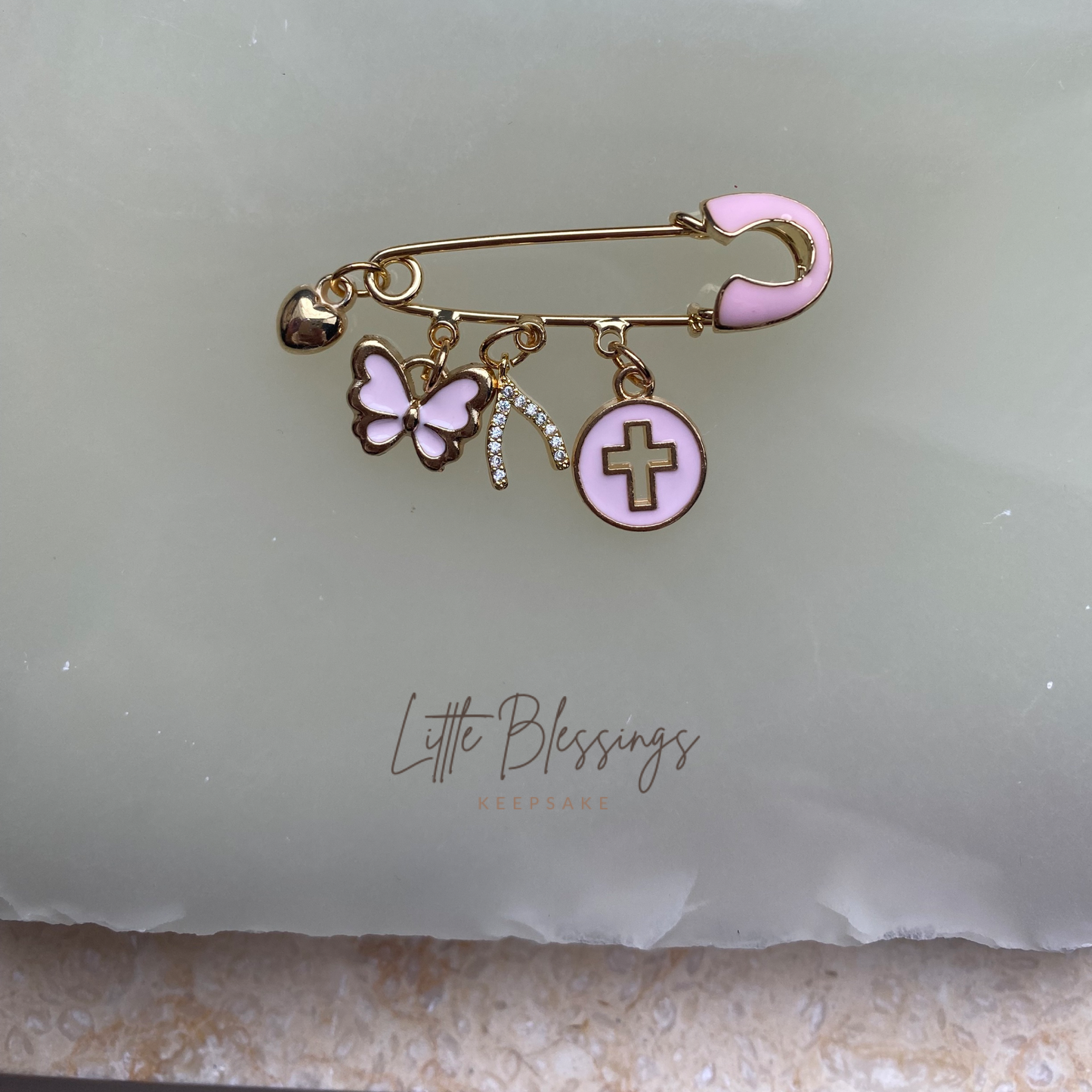 ROUND ENAMEL CROSS CHARM