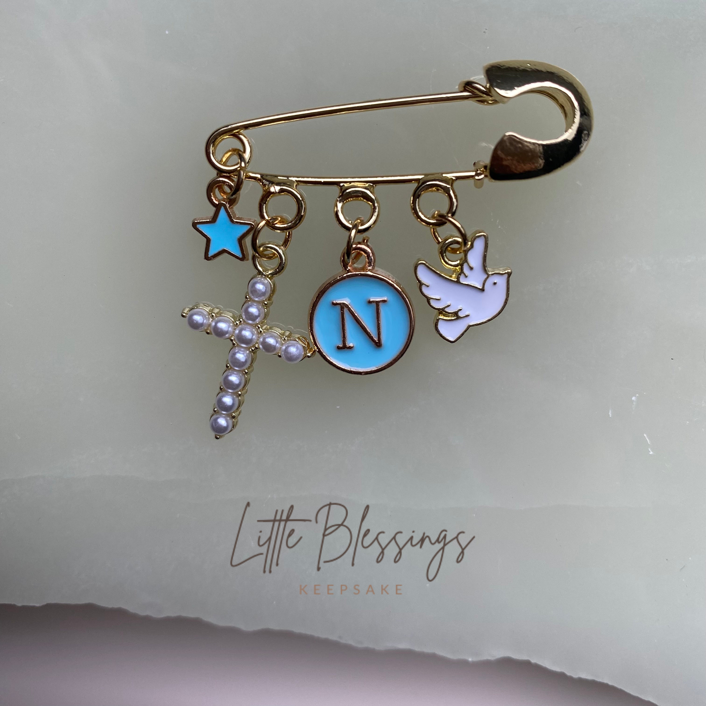 PEARL CROSS CHARM