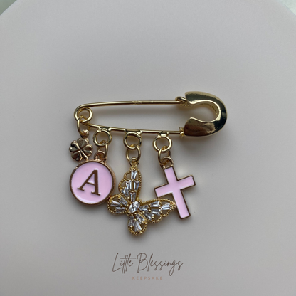 ENAMEL CROSS CHARM GOLD