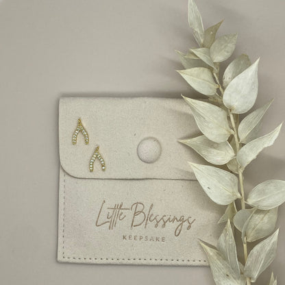 DIAMANTÉ WISHBONE CHARM