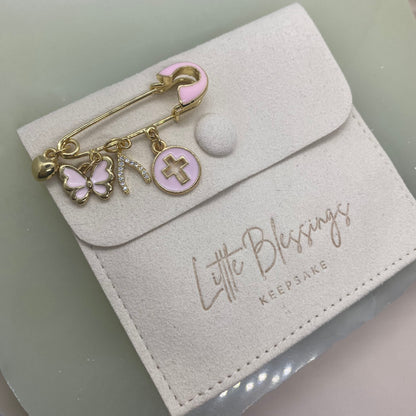 ROUND ENAMEL CROSS CHARM