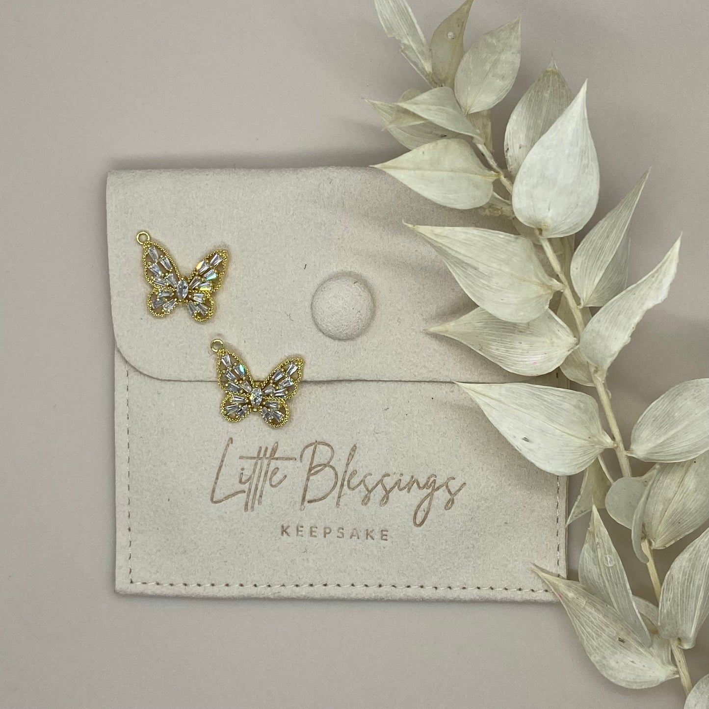 DIAMANTÉ BUTTERFLY CHARM