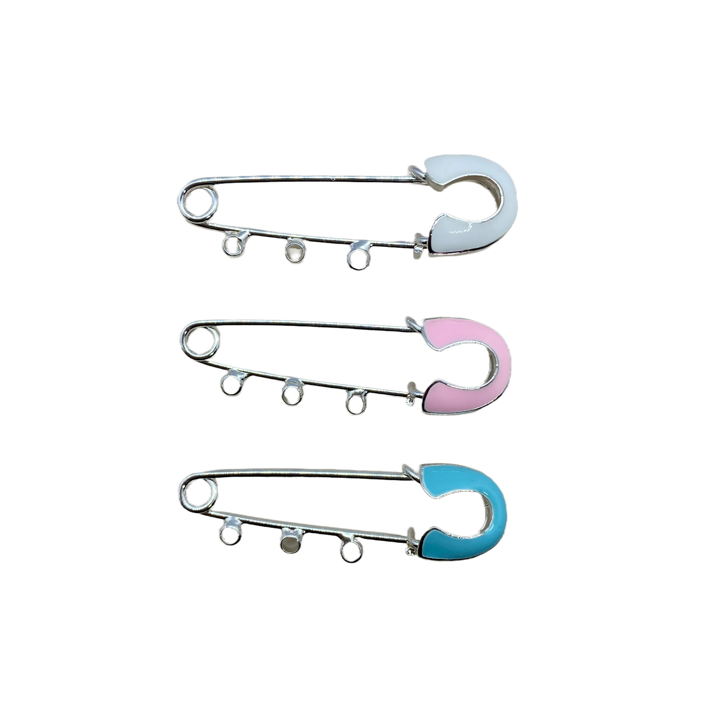 SILVER ENAMEL PIN