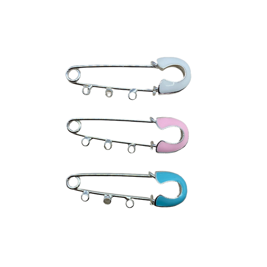 SILVER ENAMEL PIN