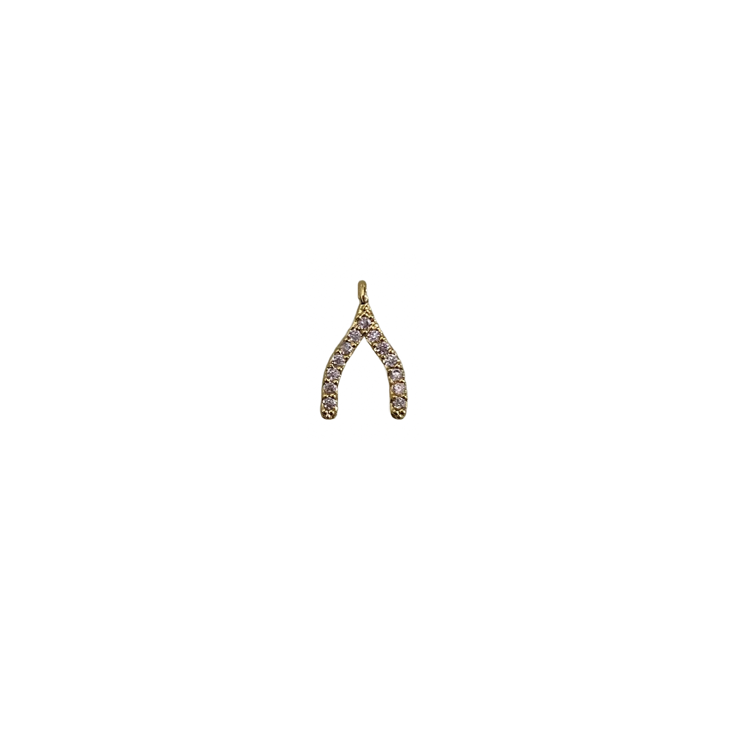 DIAMANTÉ WISHBONE CHARM