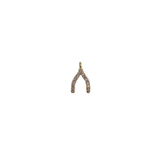 DIAMANTÉ WISHBONE CHARM