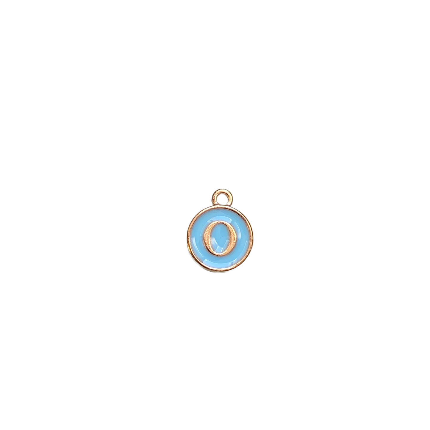 ENAMEL BLUE / GOLD INITIAL CHARM