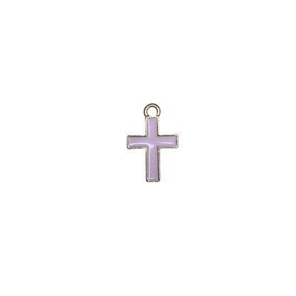 ENAMEL CROSS CHARM GOLD
