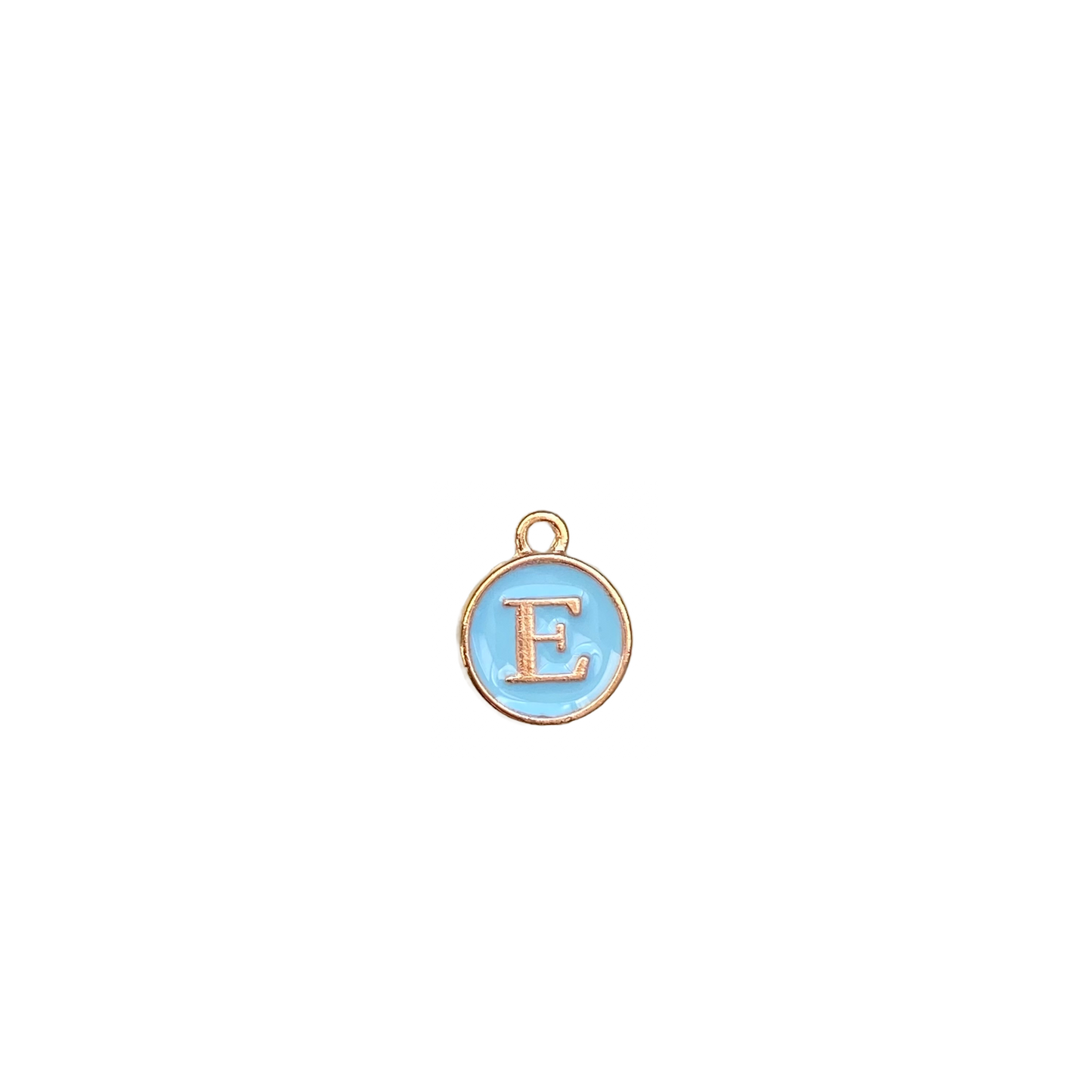 ENAMEL BLUE / GOLD INITIAL CHARM