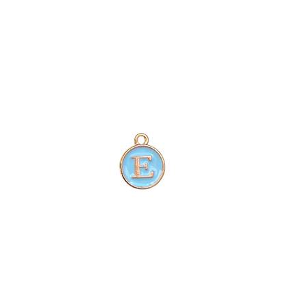 ENAMEL BLUE / GOLD INITIAL CHARM