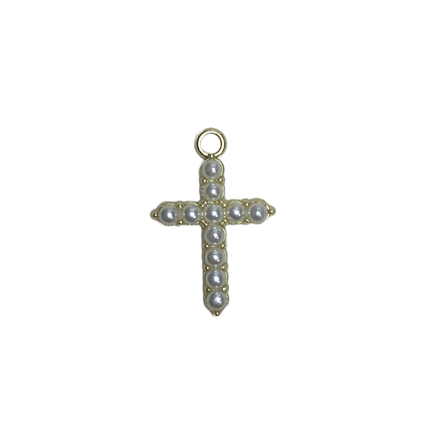 PEARL CROSS CHARM