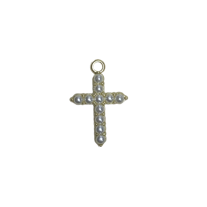 PEARL CROSS CHARM
