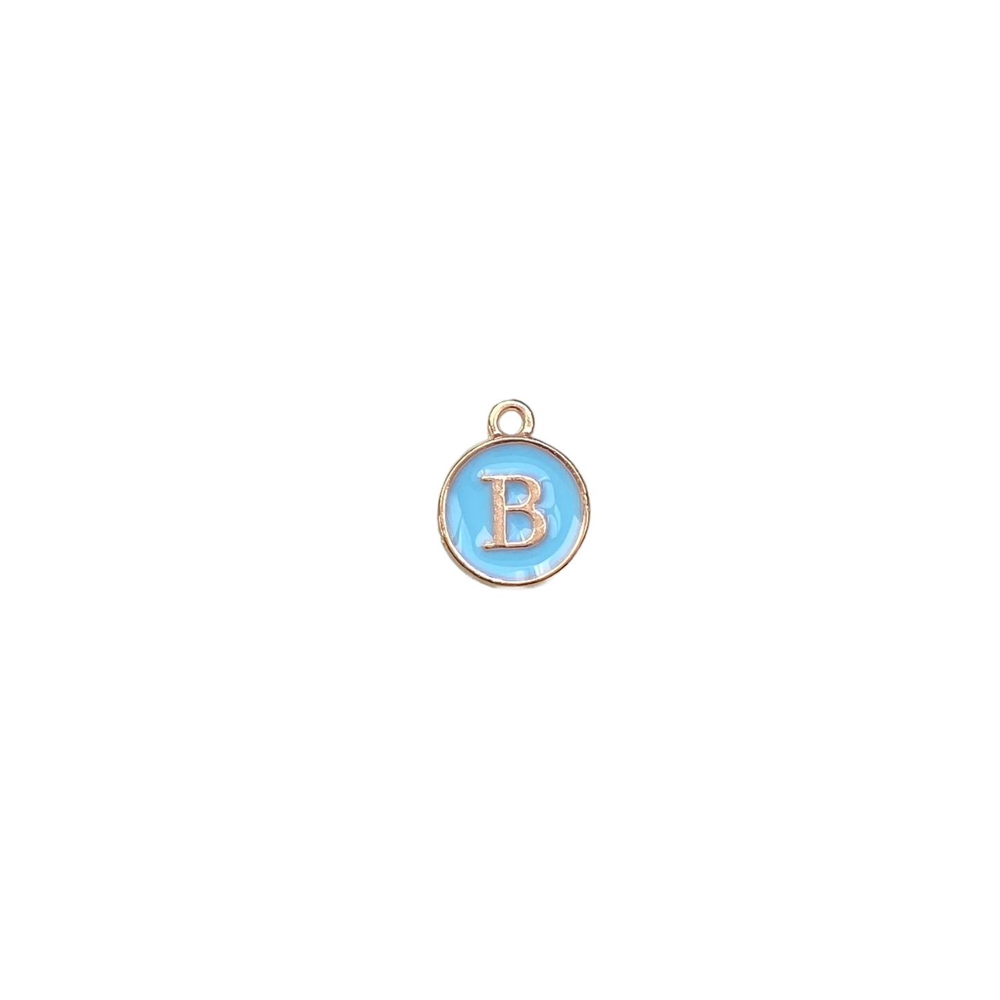 ENAMEL BLUE / GOLD INITIAL CHARM