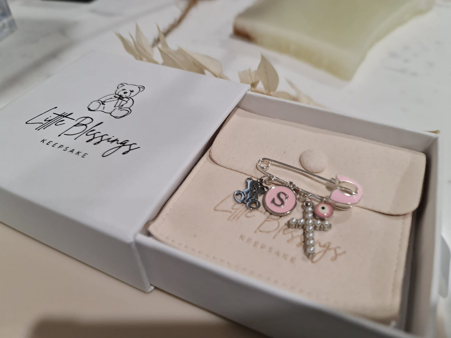 PEARL CROSS CHARM