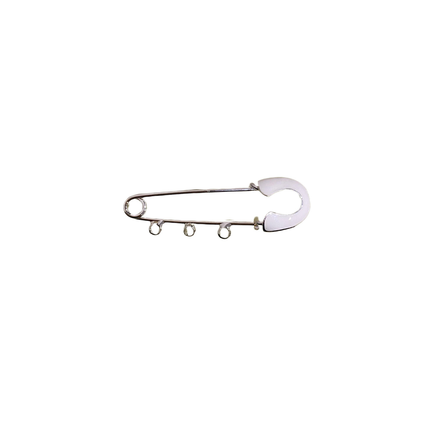 SILVER ENAMEL PIN
