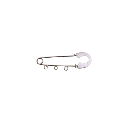 SILVER ENAMEL PIN