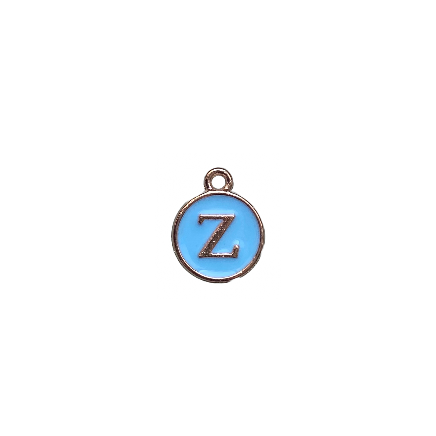 ENAMEL BLUE / GOLD INITIAL CHARM